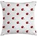 Produktbild Bensontop Fußball Dekokissen Kissenbezug, Cartoon-Stil Spieler Schutz Symbole Muster American Sports Professional, dekorative quadratische Akzent Kissenbezug, 18 x 18 Zoll, rot schwarz weiß
