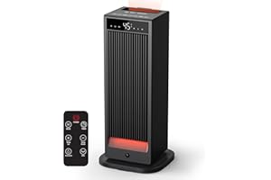 BELLABABY Stufa Elettrica Basso Consumo 2000W Termoventilatore in Ceramica PTC Riscaldamento con Telecomando,Oscillazione 90°, 4 Modalità,Umidificazione,Timer 12h, Protezione Antiribaltamento e Surriscaldamento