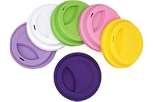 NANTUN Tapas de silicona para bebidas a prueba de derrames, tapas reutilizables para tazas de café, 6 unidades, Color mixto