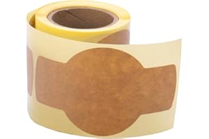 MD LABELS MDlabels Brown Natural Kraft Labels for Jars, 100 x 58 mm, 100 Practical Adhesive Labels for Labelling Storage Jars, Jam Jars