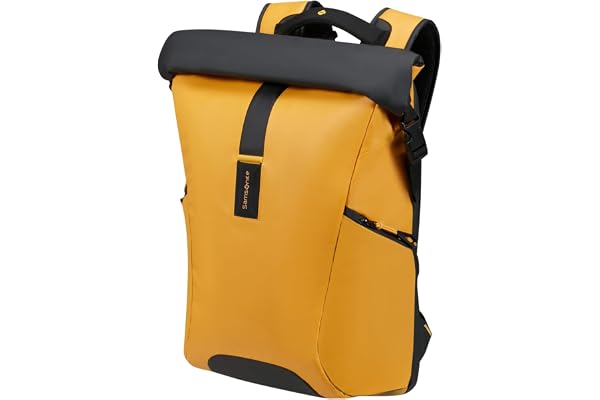 Samsonite Paradiver Light - Expanderbar Rolltop Laptop Ryggsäck 17,3 Tum, 49 cm, 25/35 L, Gul