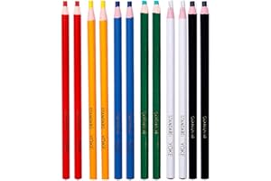 Operitacx Wax Pencils, Peel-off Chinagraph Pencil, Drawing Marking Crayon Pencil China Marker Colorful Grease Pencils Mechanical Wax Crayons for Wood Glass Garments Metal Fabrics Porcelain