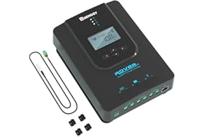 Renogy Rover 30A 12V/24V Auto DC Input MPPT Solar Charge Controller Parameter Adjustable LCD Display Solar Panel Regulator fit for Gel Sealed Flooded and Lithium Battery, Rover 30A,Black