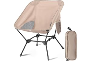 Yunjuhop Silla Plegable Camping, 120 kg, Ultraligera, tamaño pequeño con Bolsillos Laterales, para Picnic, Pesca, jardín, Senderismo, al Aire Libre