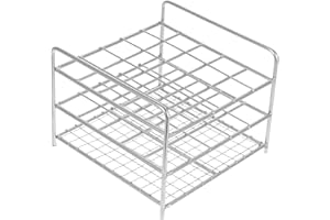 iplusmile Test Tube Rack 25 Holes Liquid Tube Vial Display Stand Stainless Steel Sample Tube Storage Holder for Scientific Experiment Aperture 25. 5mm
