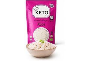 Keto Chef Shirataki Paleo slim ris 270 g (paket med 1) – luktfri, låg kalori- och fettfri, högfiber, ketovänlig, vegansk och glutenfri, konjakris med låg kolhydrater
