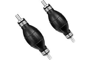 Arvoni 2 Pcs d'Amorcage 8mm, Pompe à Main pour Carburant Diesel, Essence, Eau, Pompe de Transfert Manuelle Robuste, Légère et Pratique pour Auto, Moto, Camion, Jardin