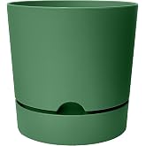 ToXA Begonya Saksı Tabaklı Drenajlı Mat Plastik &Ccedil;i&ccedil;ek Saksısı (1 Adet, 3,3 Litre, 18cm, Yeşil)