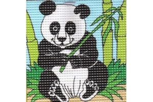 FILOUFACE Kit Canevas complet Le Panda 16 x 16 Enfant gros trous