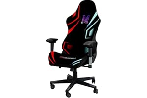 Tufkiss 3D Printing Rivestimento Per Sedia Da Gioco, 4 Pezzi Copertura Per Sedia Da Gaming Braccioli Schienale Della Sedia Da Ufficio Coprisedia Da Gaming Elasticizzata, (Nessuna Sedia) (M)