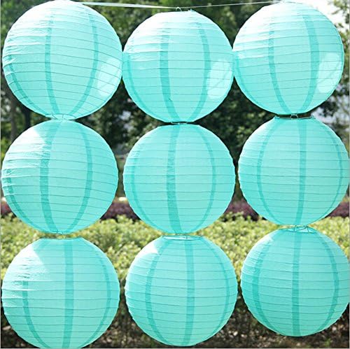 Set of 12 Robin Egg Blue Paper Lantern 12" Lampshade for Wedding Birthday Party Garden Home Decoration