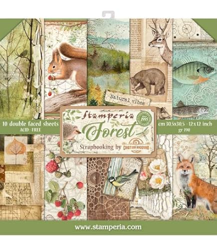 Stamperia International, KFT Stamperia-Mini Scrapbooking Pad-Voyages Fantastiques, multicolore, 20,3 x 20,3 cm