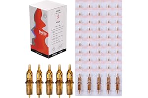 HAWINK Nabój do tatuażu # 10 Bugpin 9 zakrzywiony/okrągły Magnum M-Taper 50 szt. z profesjonalną jednorazową membraną EN02-50-CF1219RM