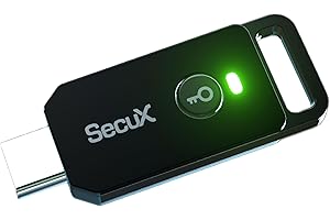SecuX PUFido - Chiave di sicurezza USB-C con tecnologia PUF. Certificato FIDO2/U2F per l'accesso senza password o 2FA su Google, Microsoft e Facebook.