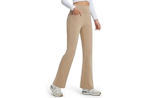 Comallan Thermo Flare Leggings Invierno Repelente al Agua Cintura Alta Calentador Felpa Leggings