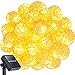 Produktbild Solar Lichterkette Außen,KINGCOO Wasserdicht 30LEDs Rattan Solarbetrieben Lichterkette Weihnachten Dekoration für Party Haus Hochzeit Weihnachten Feier Festakt (Warm weiß)