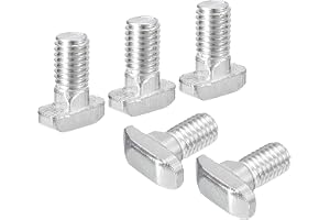QUARKZMAN 10 stycken hammarhuvudskruvar T-spår skruvar, M8 x 16 mm hammarhuvud skruv T-skruv insticksbultar för 4040-serie T