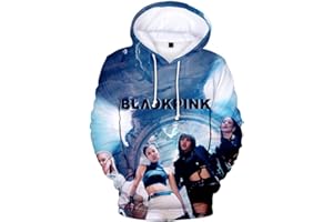 HEY XQ Unisex Kpop Pullover Hoodie T Shirt Jisoo Lisa Rose Jennie Kapuzenpullover 3D-Druck Sweatshirt Jumper Perfekt für Herren Damen Mädchen Fans