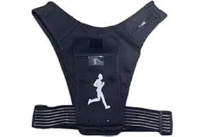 PRVCFZ Running Vest Phone Holder,Running Vest, Running Vests Mens,Women's Running Vests,Running Vest Running Chest Pouch Bag for Phone Running Phone Holder with Water Bottle Pocket Running Phone Holder Vest