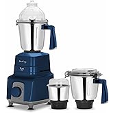 McCoy Tuff 888 750W Mixer Grinder | Clip Lid Lock | Hands-Free Operation | Powerful Motor | 3 Stainless Steel Jars | Sleek Anti-Skid Design, Blue & Gr