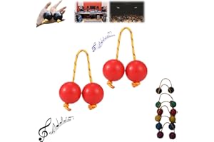 YOUKENE Koshkash, 2 Pair Kush Kash Shakers, Asalato Rhythmic Ball Kashaka Instrument, Hand Musical Percussion African Shaker Instrument, Easy to Play for Adults and Teenagers at Shows (2 Pairs Red)