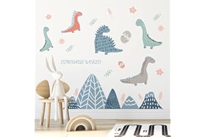 BUER HOMIE BuerHomie Adesivi Murali Bambini Dinosauri Stickers Murali Bambini, Decorazioni per la Camera dei Bambini Maschio o Bimba