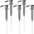NUOOO Syrup Pump Dispenser for 1L Bottle, Black (5PCS), Food-grade Plastic, Wide Applications, Compatible with Various Brands