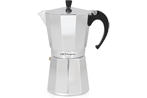 Orbegozo KF 600 – italiensk kaffekokare av aluminium, kapacitet: 6 koppar (280 ml), ergonomiskt handtag, säkerhetsventil, avt