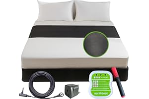 earthbeat Classic Earthing Bed Mat. UK Adapter Included. Free Grounding Tester Kit. Natural Therapy for Sleep Quality, Wellness and Anti-Inflammation. Conductive Soft Vegan Leather. 68×180cm.