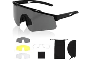 FOCUHUNTER Tactical Airsoft Brille Anti Fog, mit 3 austauschbaren Gläsern, Tactical Eyewear für Schießen, UV400 Schutz