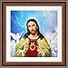 Produktbild Avercart Sacred Heart of Jesus Christ/Christian Poster 30x30 cm with Photo Frame (12x12 inch Framed)