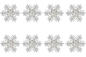 UPKOCH 8 PCS Silver Snowflake Napkin Rings Set, Metal Alloy Serviette Holder with Rhinestone Bling, Wedding Dinner Party Table Decorations for Anniversary Banquet Home Dining (Silver)