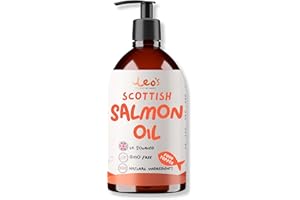 Leo's Salmon Oil for Dogs and Cats | Premium 100% Natural Food Topper Fish Oil for Dogs and Cats | Enhances Coat Shine, Joint & Brain Health, Itchy or Dry Skin, and Dandruff Hair Treatment 500ml