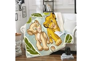 asxcaq Nette König der Löwen Freunde Plüsch Decke Baby Kinder Jungen Kinder Geschenk werfen 150x200cm Schlafsofa Bettdecke Bettwäsche