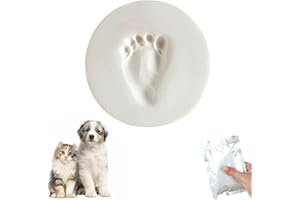 AMBEERT Dog Paw Print Kit, Paw Print Kit for Dogs, Clay Baby Hand & Footprint Impression Kit, Paw Print Kit for Cats, Perfect for New Pet Owners and Memorial, Personalized Pawprint Gift ﻿