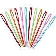 100 Pcs Plastic Sewing Needles, Big Eye Sewing Needles for Beginner, 7cm/2.7inch Hand Sewing Needles, Learning Needles, Yarn Needles Darning Needle Plastic Sewing Needles for Sewing Craft