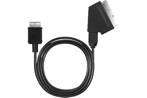 Gamer Gear RGB Scart Cable compatible with PS1 PS2 PS3 1.8m/ 6ft Male Scart Cable TV Console Lead PAL NOT for HDMI