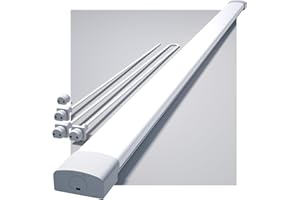 Modlicht LED Feuchtraumleuchte 150cm 5000K Kalteweiß 45W 4950LM, Deckenleuchte Röhre in Reihenschaltung, IP65 Wasserdicht Feuchtraumlampe für Werkstatt Keller Bad Büros Lager Garage