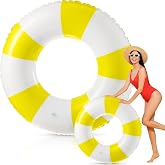 Inflatable Swimming Ring, Vintage Striped Inflatable Float, Swimming Rings for Kids Adults, for Summer Pools and Beach for Ad