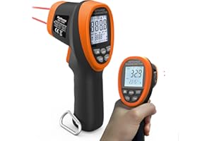 Infrared Thermometer IR Temp Gun, Kethvoz Industrial Laser Pyrometer KE-1500 Measure Temperature -50°C~1500°C (-58°F~2732°F) for Kitchen Food Cooking Pizza Oven Freezer(Not for Human)