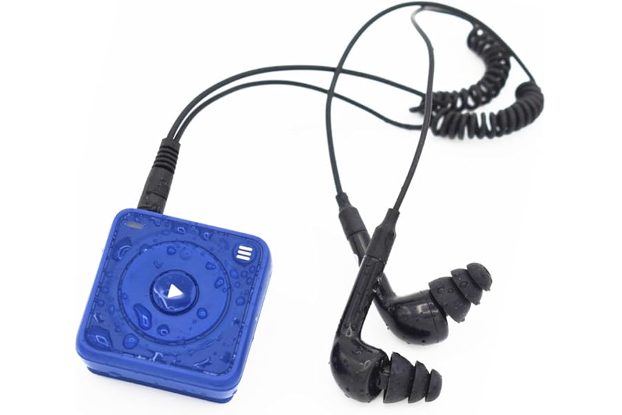 Mighty Wave (2026 Edition) IPX7 Waterproof Spotify and Amazon Music Player - Includes Waterproof Wired Headphones - Perfect for Swimming - Music + Podcasts