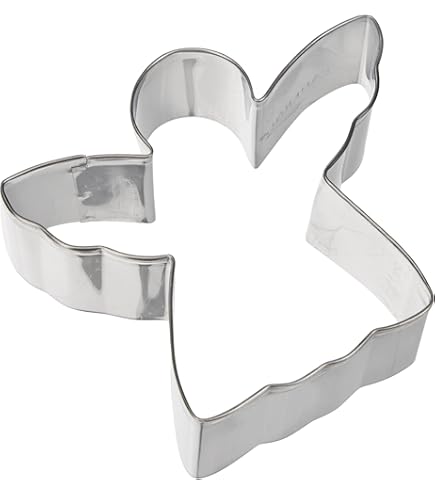 Emporte-pièce Ange En Acier Inoxydable - Taille 11 X 10,9 Cm, Profondeur 2,5 Cm - Pour Biscuits, Pâte à Modeler, Argile