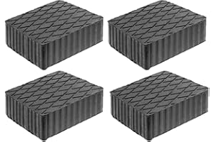 JOMAFA JUEGO DE 4 TACOS DE GOMA PARA ELEVADORES DE TALLER 160 x 120 x 60mm DE ALTURA UNIVERSAL COMPATIBLE CON ravaglioli, corghi, omnc