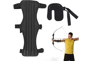 MEKEET 2PCS Archery Arm Guard Black Arm Guards for Archery Wrist Guard Children and Adult Archery Arm Protector with Adjustable Straps Archery Set Adult Wrist Guards for Shooting Training Accessories
