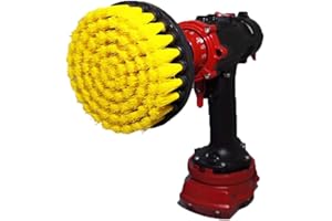 KORNELY Premium Drill Brush- Medium Soft, Yellow, 13 cm. Ne Gratte Pas Les Surfaces. Convient pour carrelage, coulis, Baignoire, Douche, Fibre de Verre, Nettoyage de Porcelaine