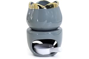 BEYLAB Wax Melt Oil Burner with Tealight Spoon Essential, Removable Aroma Candle Diffuser Aromatherapy Burners Ceramic Tart Warmer for Home Decor