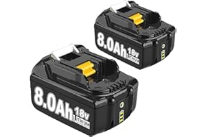 BONADGET 2 X 8.0Ah/8000mAh Lithium Battery for makita 18 batteries BL1860B BL1850B BL1840 BL1840B BL1830B BL1830 BL1820 BL1860B BL1815 BL1835 BL1845 LXT-400 with LED Indicator