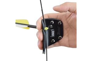 YLA Archery Finger Tabs Shooting Finger Guard Leather Protective Gears for Recurve Bow Shooter Right Handed