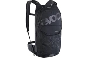 EVOC STAGE 6 + HYDRATION BLADDER 2, Plecak rowerowy (regulowane ramiączka z BRACE LINK, AIR FLOW CONTACT SYSTEM, w zestawie 2l bukłak i kieszeń na narzędzia, One Size), Czarny