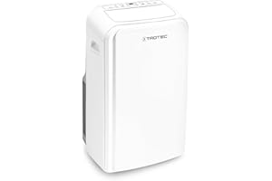 TROTEC Climatiseur mobile connecté PAC 3910 X - 3,9 kW (13 300 BTU), commande par smartphone - 3 en 1 : refroidissement, déshumidification, ventilation, pour pièces jusqu'à 130 m³, télécommandé